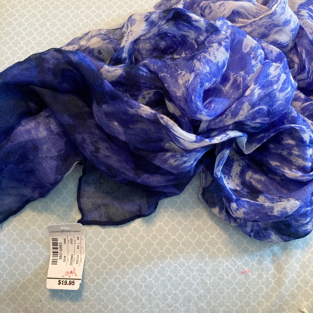 Blue scarf- NEW